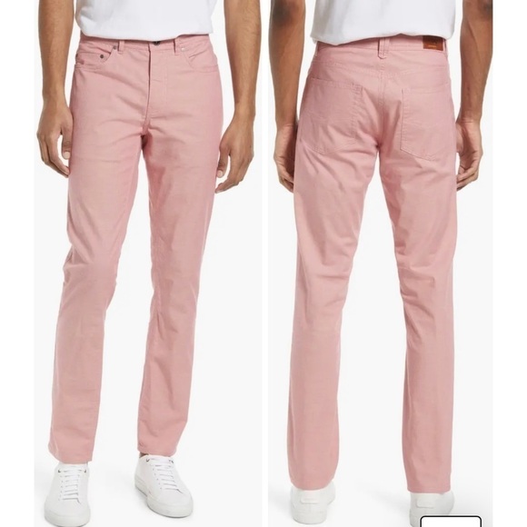 New Rodd & Gunn Straight Fit Jean Pants Coral Red Lived In Washed Sz 38 - Picture 2 of 15